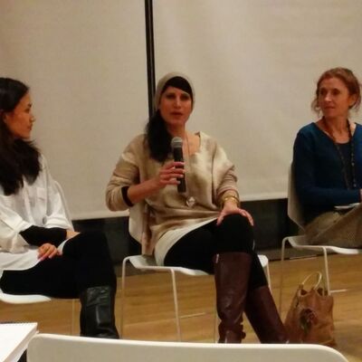 None_Melissa O'Young (Let's Collaborate NYC), Hila Katz (EatWith) and Odile Beniflah (Carpooling.com)_13555310445.jpg