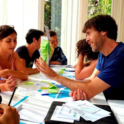 Luis at EatWith workshop
