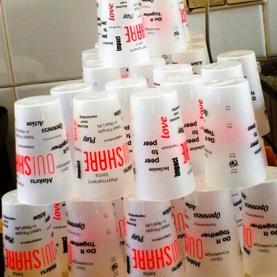 OuiClean plastic glasses (from Ouishare Fest!)