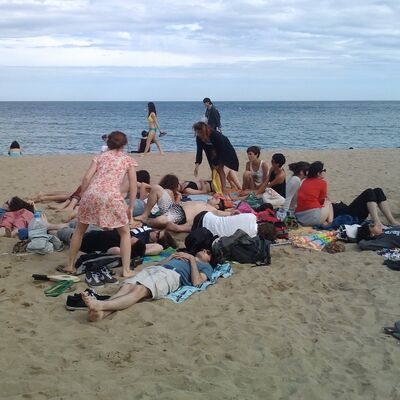 Pitch at the beach